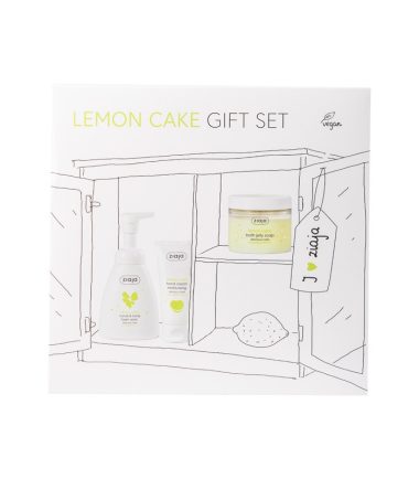 Coffret ziaja lemon gelée de bain  + crème mains+ mousse nettoyant corps