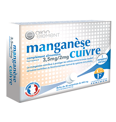 MANGANESE CUIVRE 30 CAPSULES