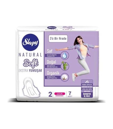 SLEEPY NATURAL Soft Lady Sanitary Napkin  hypoallergéniques "LONG" x 7