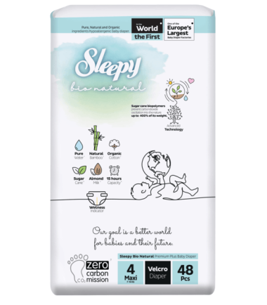 SLEEPY Bio Natural Couche Biologique Double Jumbo Maxi T4