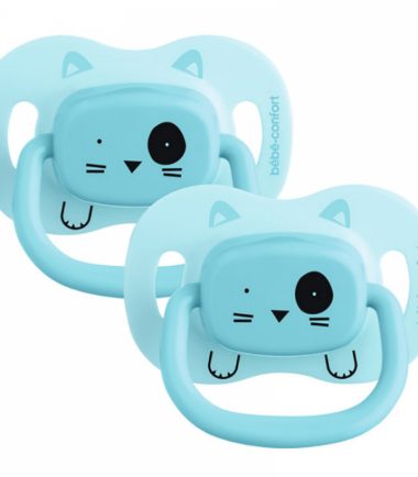 BB CONF SUCETTES REVERSIBLES - 6/18 M - SILICONE - ANIMALS BLEU X2 6990