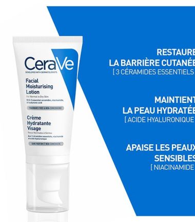 CeraVe Crème Hydratante Visage Peau Normale à Sèche | 52ml