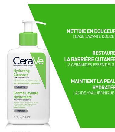 CeraVe Crème Lavante Hydratante Peau Normale à Sèche | 236ml