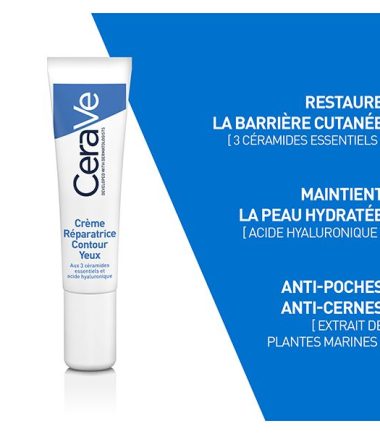 CeraVe Crème Réparatrice Yeux Anti-Cernes et Anti-Poches | 14ml