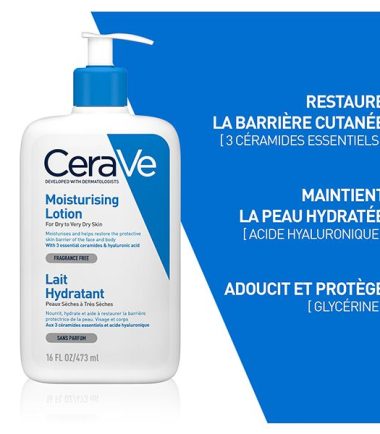 CeraVe Lait Hydratant Léger Peau Sèche à Très Sèche | 473ml