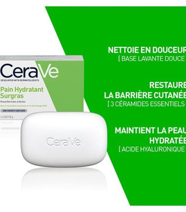 CeraVe Pain Hydratant Surgras Peau Normale à Sèche | 128g
