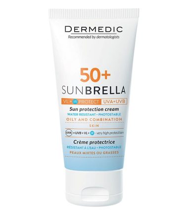 Dermedic Sunbrella Crème Solaire Peaux Mixtes, Grasses & Acnéiques Spf50 – 50ml