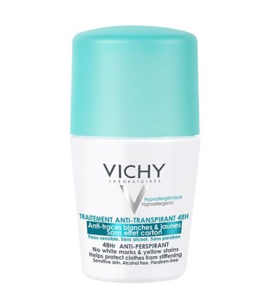 Vichy Dermo-Tolérance Déodorant 48H Anti-Traces Jaunes et Blanches Bille Peau Sensible | 50ml