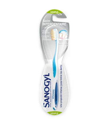 SANOGYL BROSSE À DENTS INTERDENTAIRE SOUPLE ROSE, BLEU, VERT