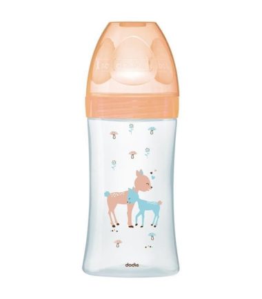 DODIE BIB SENS+ VERRE 270ML BEIGE BICHE 0-6 M TÉT PLATE D2
