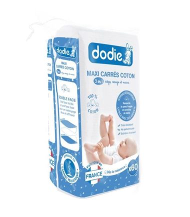 DODIE MAXI CARRÉS COTON 3EN1 SIEGE VISAGE MAINS 100% COTON X60U