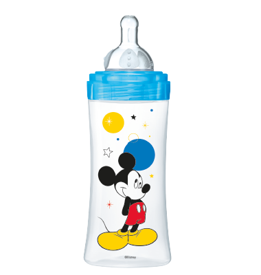 DODIE BIB INI+ 330ML MICKEY BLEU +6 M TET RONDE 3 VIT D3