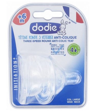 DODIE TETINE INI+ ANTI COLIQUE D4 +6M LIQUIDE EPAIS X2