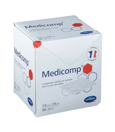 Hartmann Medicomp Compresse non tissé non stériles 7,5*7,5cm 100Unités