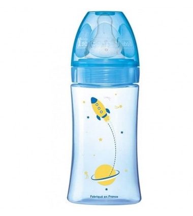 DODIE BIB INI+ 270ML BLEU COSMONAUTE 0-6 M TET RONDE 3 VIT D2