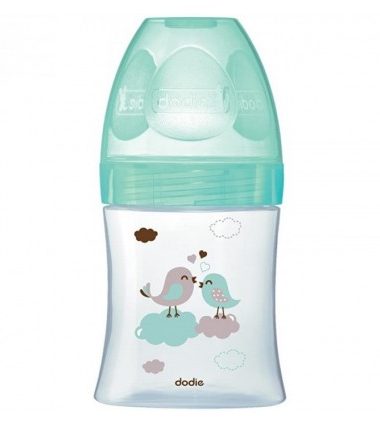 DODIE BIB INI+ VERRE 150ML VERT OISEAUX 0-6 M TET RONDE 3 VIT D1