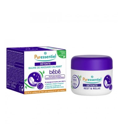 PURESSENTIEL SOMMEIL DÉTENTE BAUME  DE MASSAGE CALAMANT BÉBÉ 3 E  POT 30ML